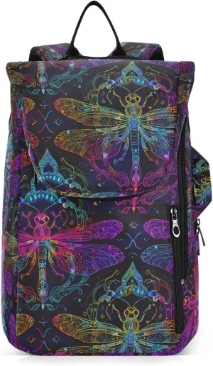 Boho Dragonflies Tennis Bags Holds 2 Rackets Tennis Backpack Holds Squash Badminton Pickleball for Men Women Sport Bag