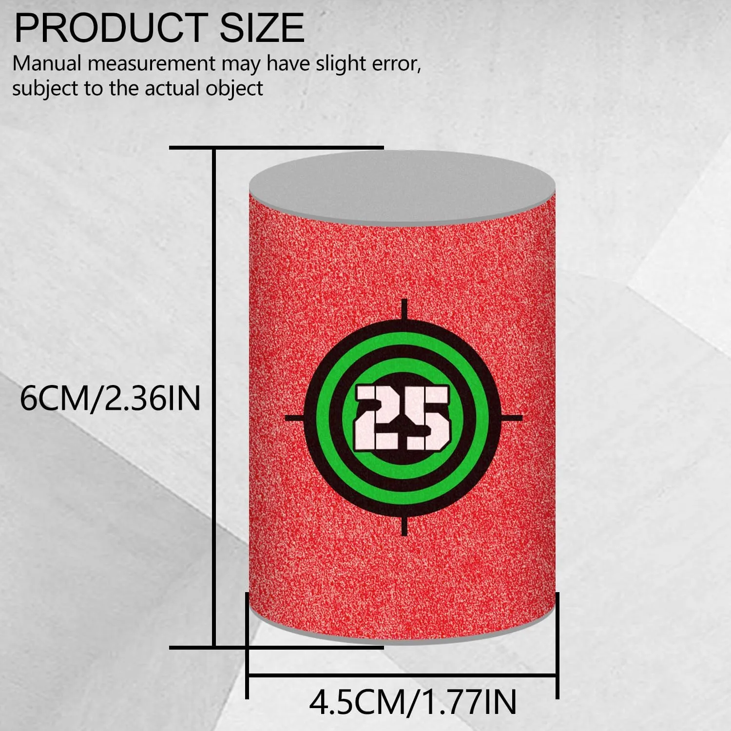 BOROLA 24 Pieces EVA Material Soft Foam Bullet Shooting Targets, Compatible for N-Strike Elite Toy Guns, Party Gifts for Kids.