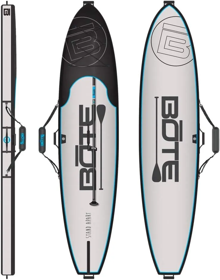 BOTE Brand SUP Board Zip Up Coffin Travel Storage Bag with Shoulder Carry Strap fitted Gatorshell Epoxy Compatible Stand Up Paddle Boards Travel Protection Multiple Size Options