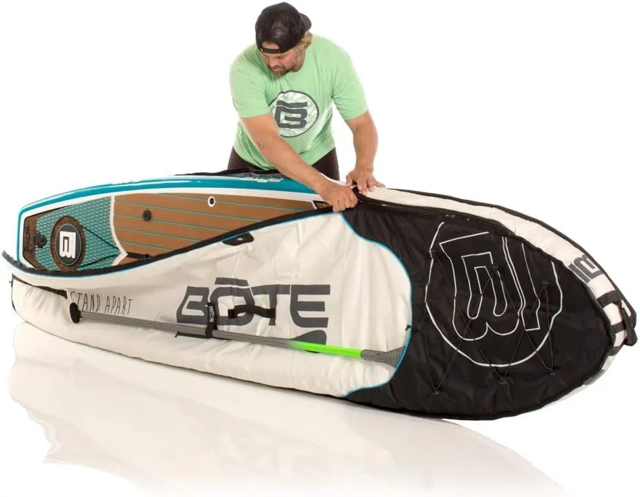 BOTE Brand SUP Board Zip Up Coffin Travel Storage Bag with Shoulder Carry Strap fitted Gatorshell Epoxy Compatible Stand Up Paddle Boards Travel Protection Multiple Size Options