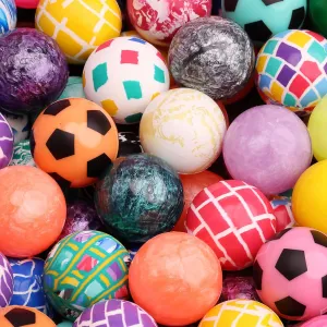 Bouncy Balls Assorted Bulk Toys Pack 50psc 1.26inch 32mm - Super Ball for Toddlers and Adults Party Favors Pinata Filler Goodie Bags Stuffers for Kids Treasure Box Toys for Classroom Carnival Prizes