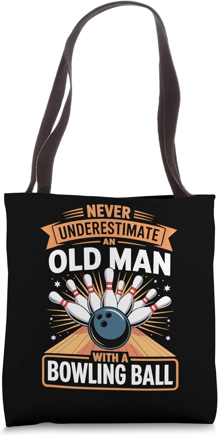 Bowler amateur bowling players bowling sport Funny Bowling Tote Bag