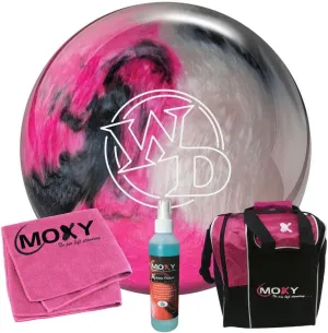 Bowlerstore Products Columbia 300 White Dot Wild Orchid Bowling Ball | Moxy Strike Pink Bowling Bag | Moxy Pink Micro Fiber Towel | Moxy Xtreme Power Cleaner Package