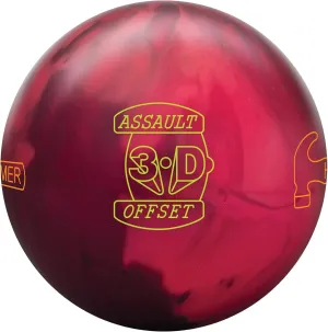Bowlerstore Products Hammer PRE-DRILLED 3-D Offset Assault Bowling Ball - Red/Cherry/Dark Red