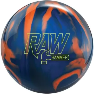 Bowlerstore Products Hammer PRE-DRILLED Raw Hammer Bowling Ball - Blue/Black/Orange 11lbs