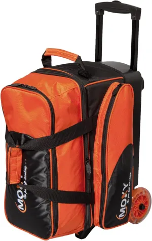 Bowlerstore Products Moxy Blade Premium Double Roller Bowling Bag- Orange/Black