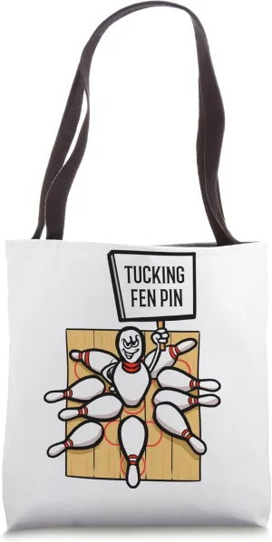 Bowling Alley Tucking Fen Pin Bowler Bowling Tote Bag