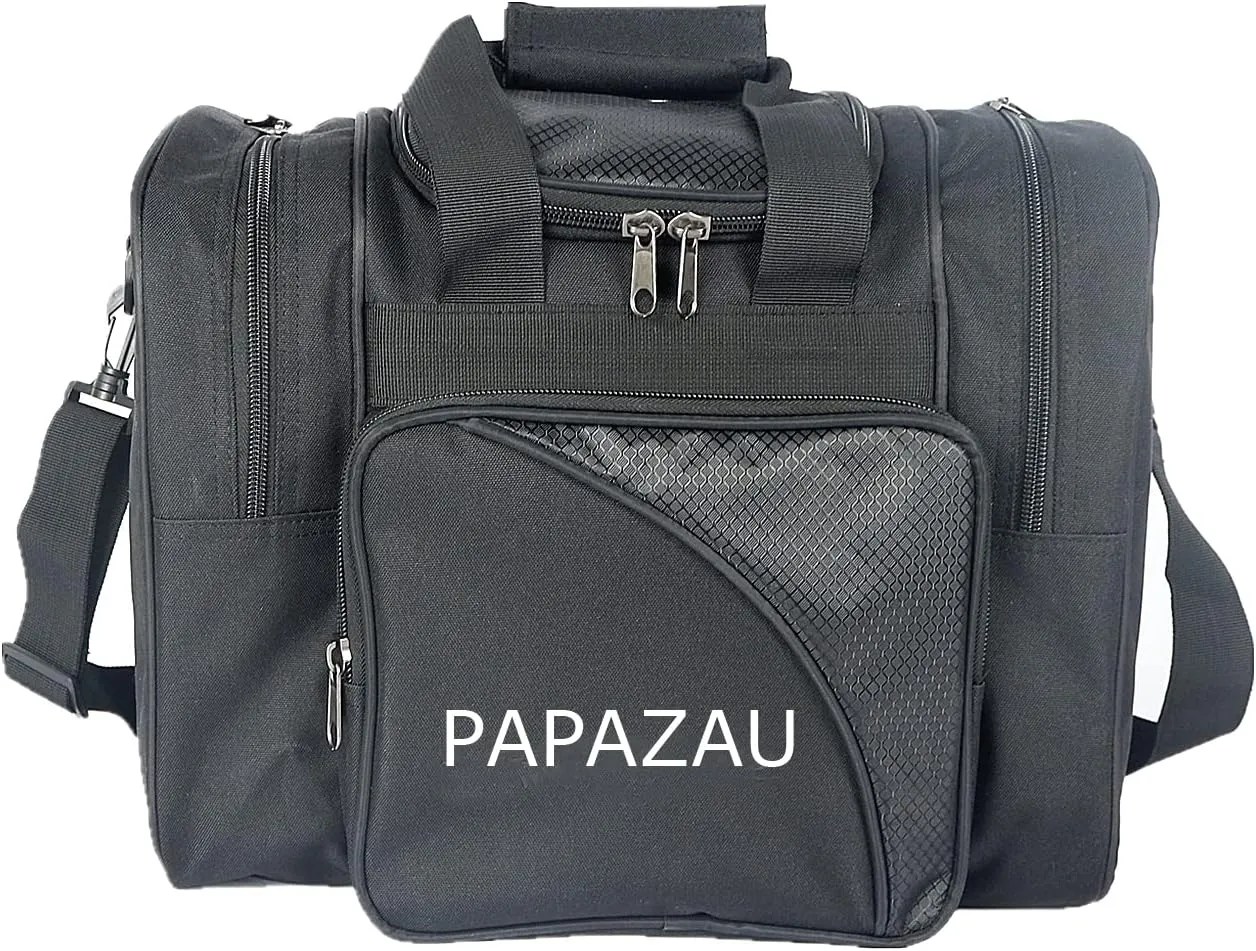 Bowling Bag for Single Ball - Single Ball Tote Bag with Padded Ball Holder - Fits a Single Pair of Bowling Shoes Up to Mens Size 14