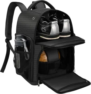 Bowling bag, Single-ball bowling backpack with separate compartments for shoes and accessories
