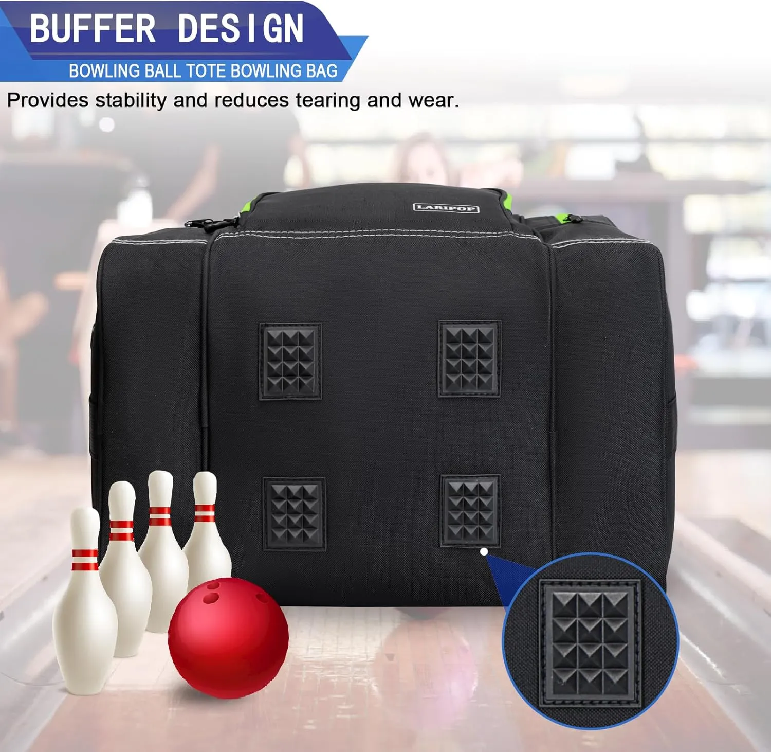 Bowling Ball Bag for Single Ball, 2022 Bowling Ball Tote Bowling bag with Padded Holder - Fits Shoes up to Mens Size 14 and Bowling Accessories