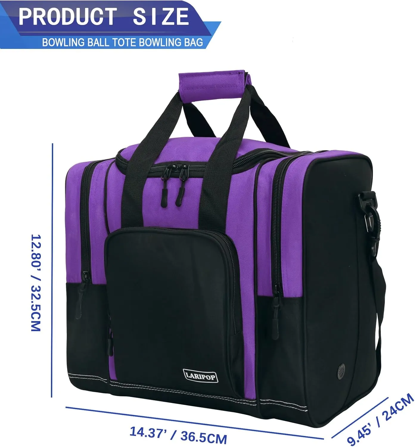 Bowling Ball Bag for Single Ball, 2022 Bowling Ball Tote Bowling bag with Padded Holder - Fits Shoes up to Mens Size 14 and Bowling Accessories