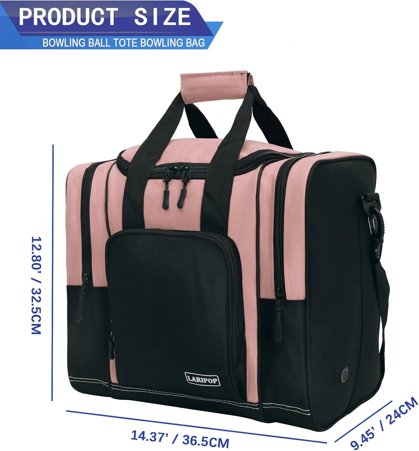 Bowling Ball Bag for Single Ball, 2022 Bowling Ball Tote Bowling bag with Padded Holder - Fits Shoes up to Mens Size 14 and Bowling Accessories