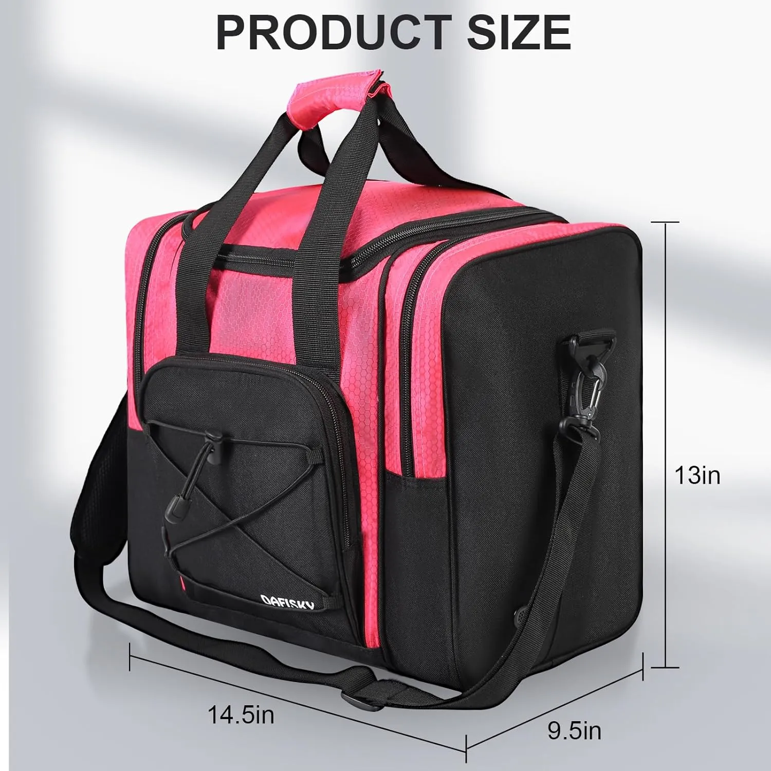 Bowling Ball Bag - Single Ball Tote with Padded Holder, Shoe Compartment and Strap