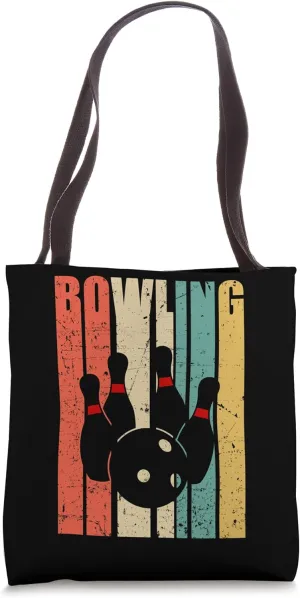 Bowling Bowler Retro Bowling Ball Bowling Sport Bowl Tote Bag