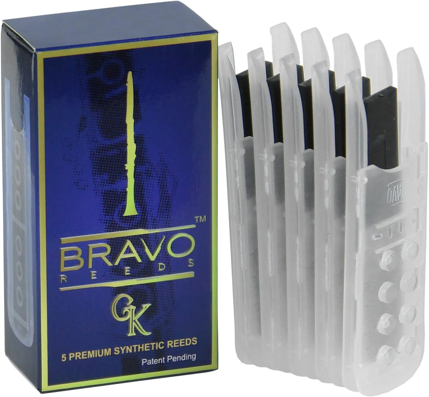 Bravo Synthetic Reeds for Bb Clarinet - Strength 2.5 (Box of 5), Model BR-C25