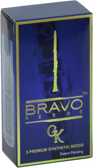 Bravo Synthetic Reeds for Bb Clarinet - Strength 2.5 (Box of 5), Model BR-C25