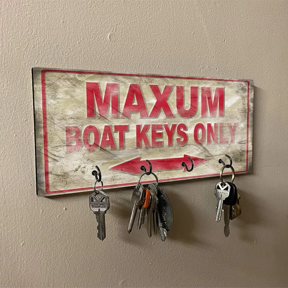 Brotherhood Compatible with Maxum Boat Keys Style Design Style Design Key Hanger Organizer Wall Mount Rack for Holders The Home Keys Ring Decorative Hangers Decor Hook Holder