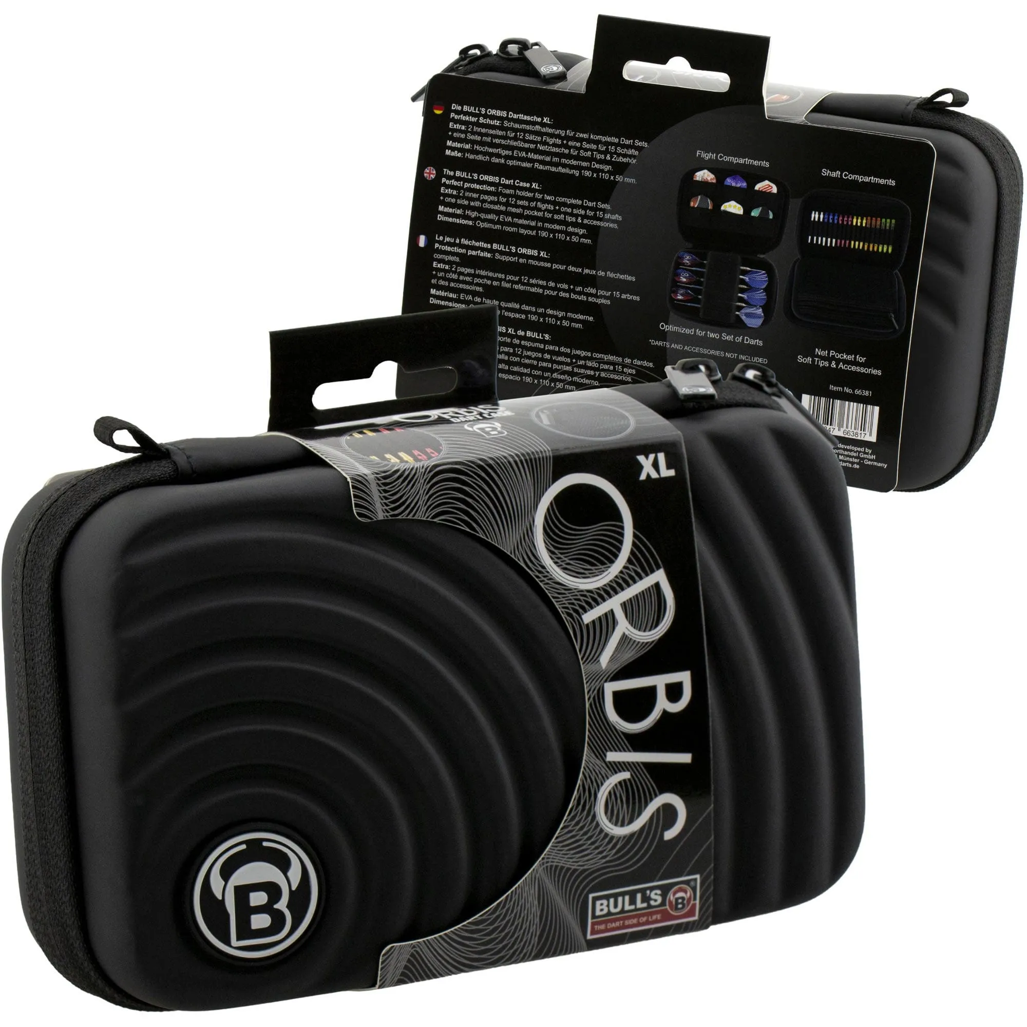 BULL'S Orbis Dart Case - Strong EVA Material - XL - Colours