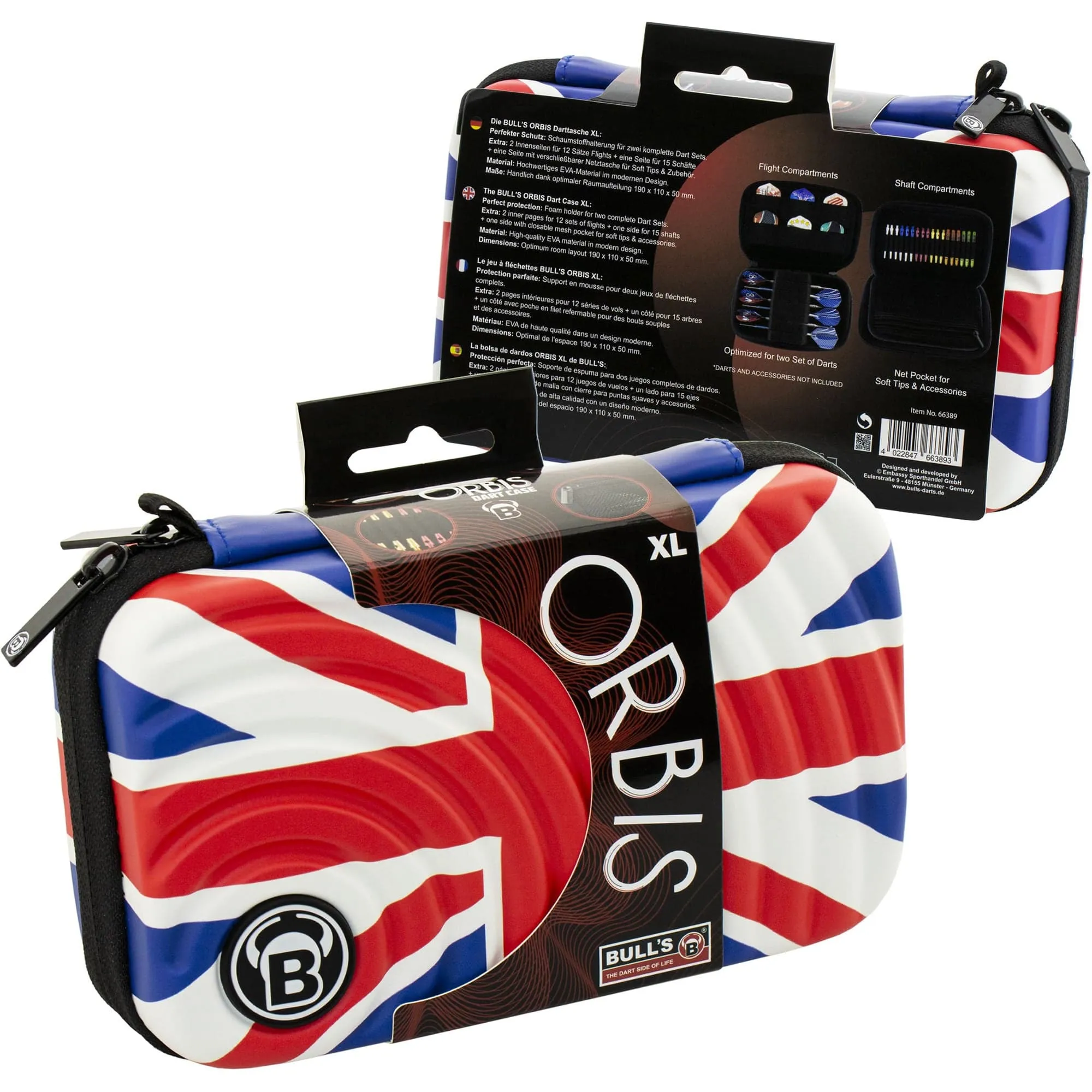 BULL'S Orbis Dart Case - Strong EVA Material - XL - UJ
