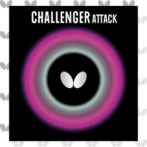 Butterfly Challenger Attack Table Tennis Rubber - Butterfly Table Tennis Rubber - 1.5 mm, 1.9 mm, or 2.1 mm - Red or Black - 1 Pips Out Table Tennis Rubber Sheet - Professional Table Tennis Rubber
