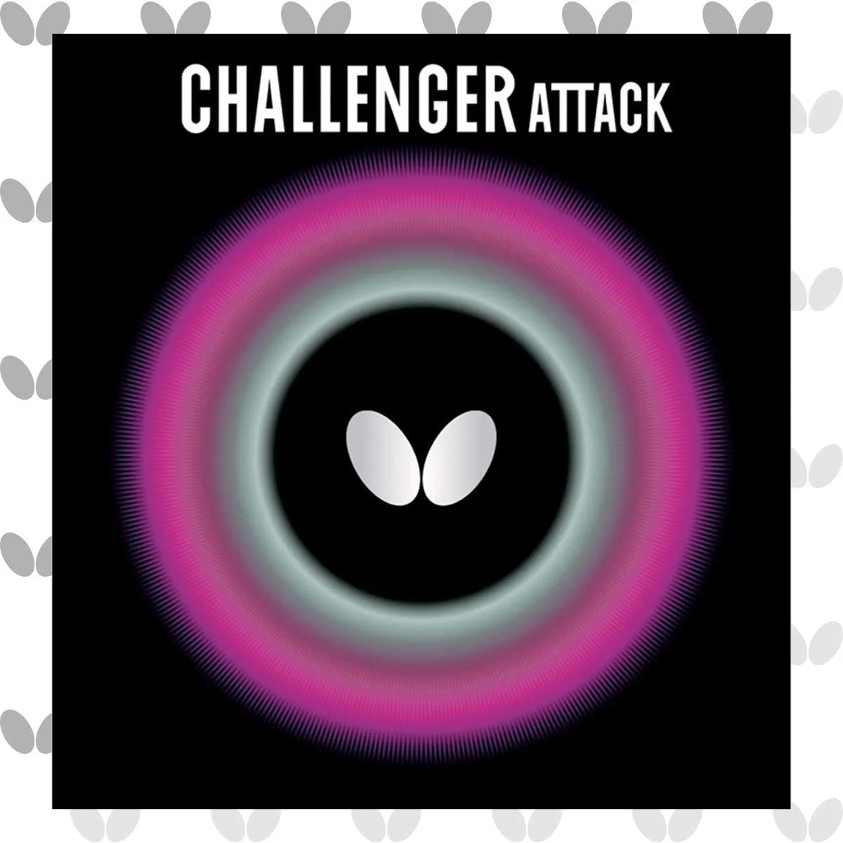 Butterfly Challenger Attack Table Tennis Rubber - Butterfly Table Tennis Rubber - 1.5 mm, 1.9 mm, or 2.1 mm - Red or Black - 1 Pips Out Table Tennis Rubber Sheet - Professional Table Tennis Rubber