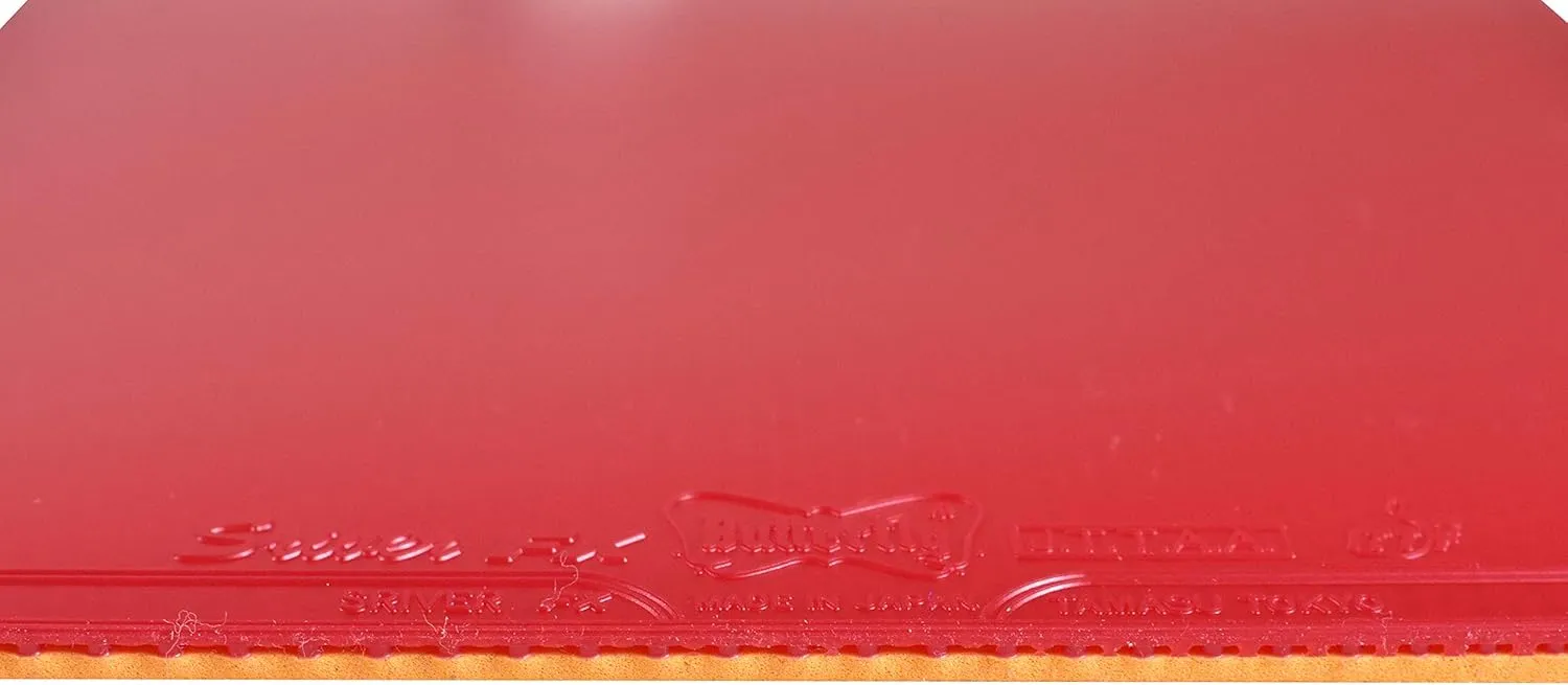Butterfly Sriver FX Table Tennis Rubber | 1.9 mm or 2.1 mm | Red or Black | 1 Inverted Table Tennis Rubber Sheet | Professional Butterfly Table Tennis Rubber