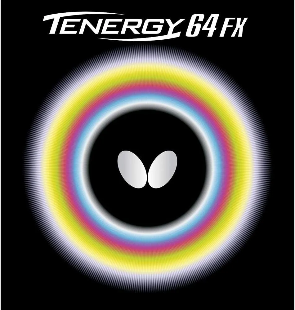Butterfly Tenergy 64 FX Table Tennis Rubber | Butterfly Table Tennis Rubber | 1.7 mm, 1.9 mm, or 2.1 mm | Red or Black | 1 Inverted Table Tennis Rubber Sheet | Professional Table Tennis Rubber