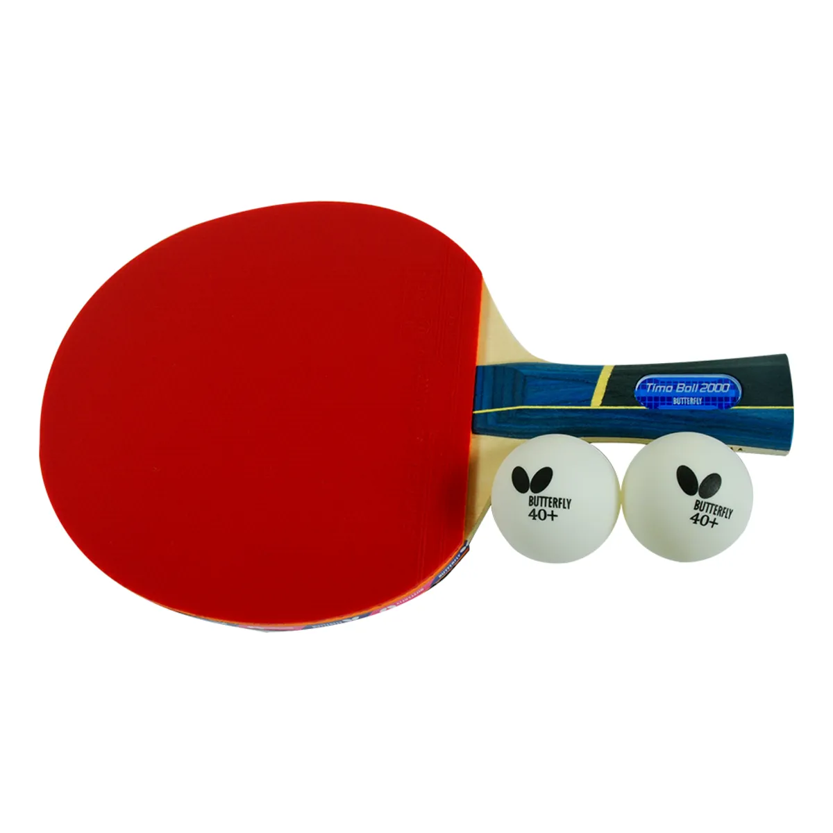 Butterfly Timo Boll 2000 Table Tennis Paddle (2 Balls Included)