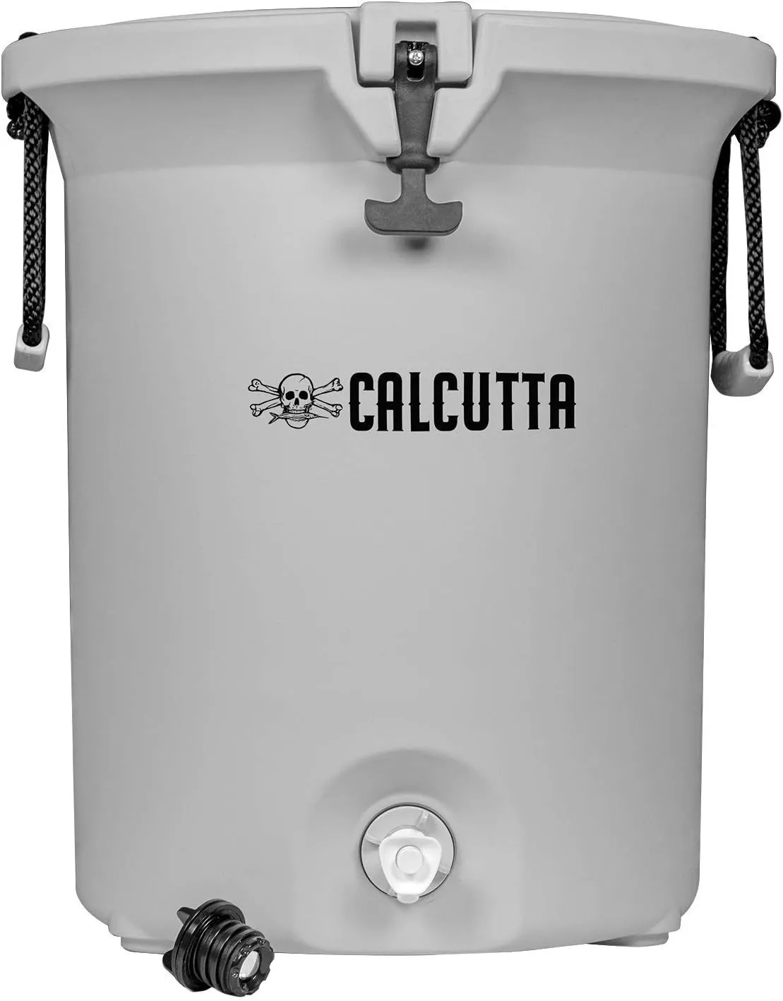 Calcutta Outdoors Renegade Hydrate Water Jug | Heavy Duty Beverage Dispenser | LED Drain Plug Light | EZ Lift Rope Handles | Non-Slip Rubber Feet | 10 Gallon | Tan