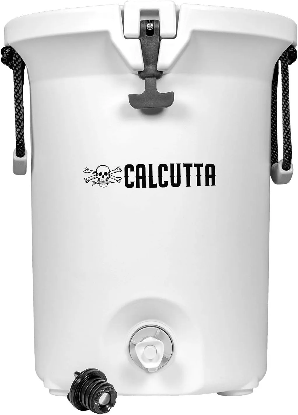 Calcutta Outdoors Renegade Hydrate Water Jug | Heavy Duty Beverage Dispenser | LED Drain Plug Light | EZ Lift Rope Handles | Non-Slip Rubber Feet | 10 Gallon | Tan