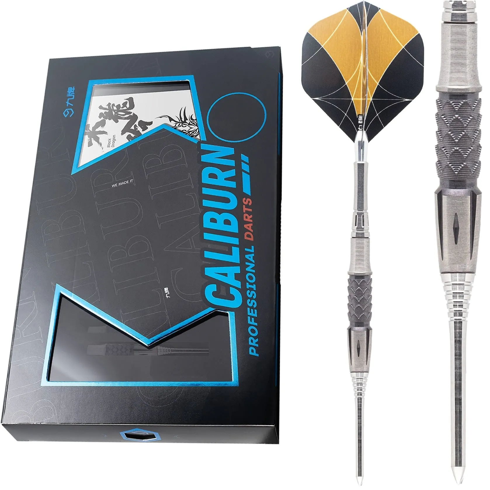 Caliburn Black Dragon Darts - Steel Tip - 97.5% - Black