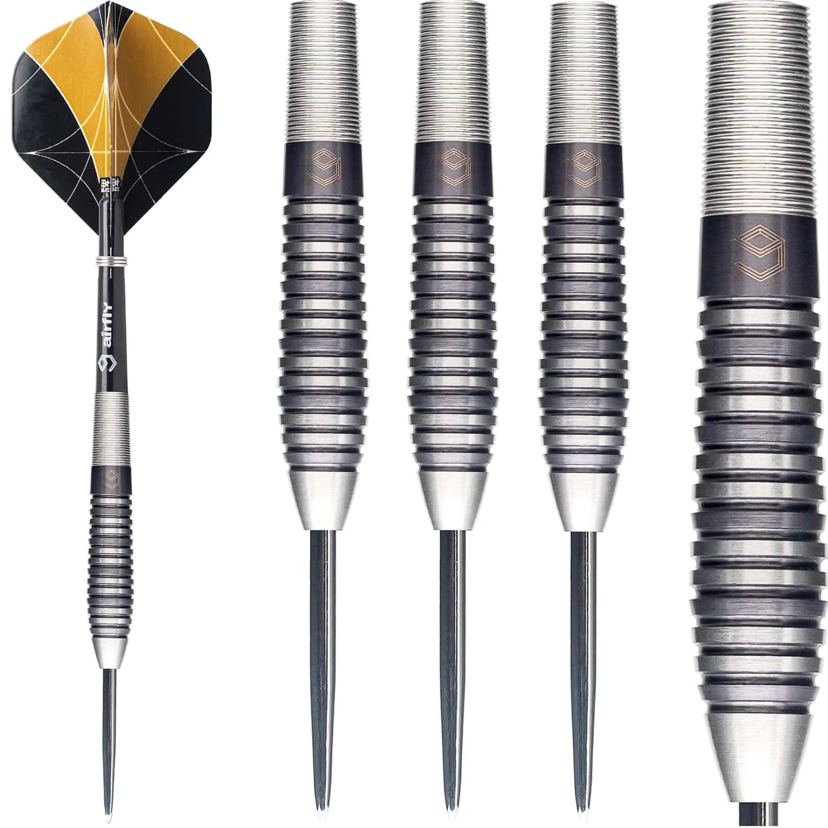 Caliburn Stallion Darts - Steel Tip - 90% - S4 - Black