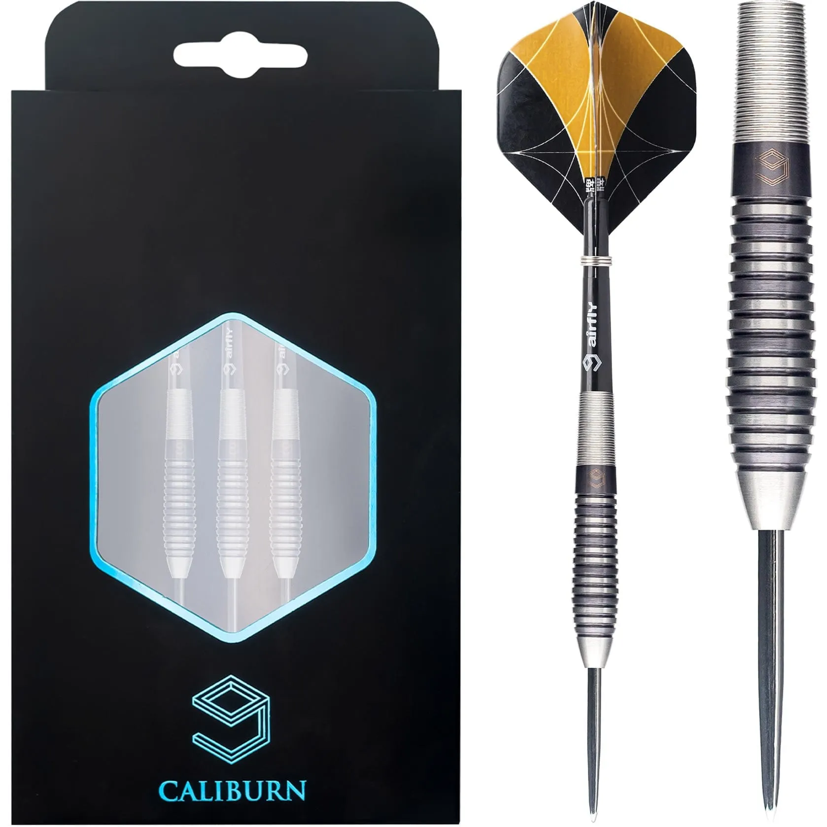 Caliburn Stallion Darts - Steel Tip - 90% - S4 - Black