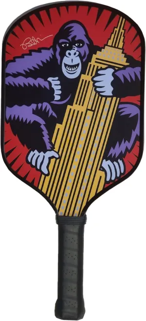 Carbon Fiber Pickleball Paddles, Textured Honeycomb Core Pickleball Racket with Cushion Grip, Designed for Control and Balance by Legendary Pop Artist Burton Morris