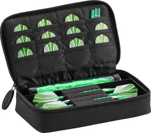 Casemaster Plazma Dart Case for Soft and Steel Tip Darts, Holds 3 Darts and Features Built-In Storage Tube and Pockets for Flights, Tips, Shafts, and Personal Items