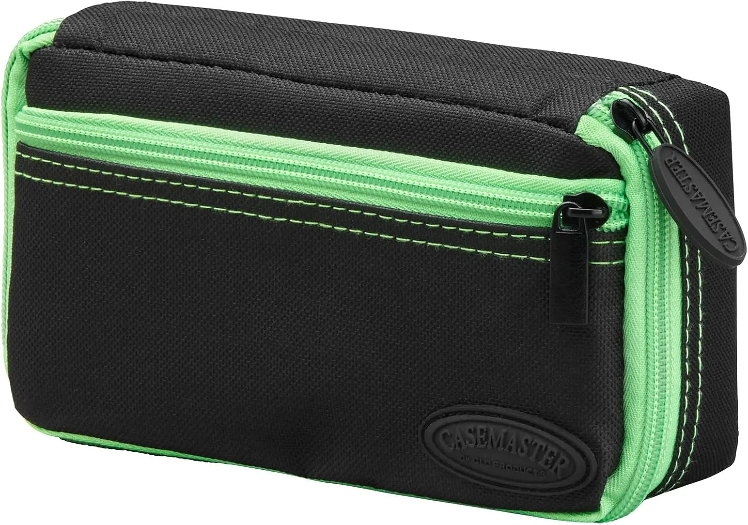 Casemaster Plazma Dart Case for Soft and Steel Tip Darts, Holds 3 Darts and Features Built-In Storage Tube and Pockets for Flights, Tips, Shafts, and Personal Items