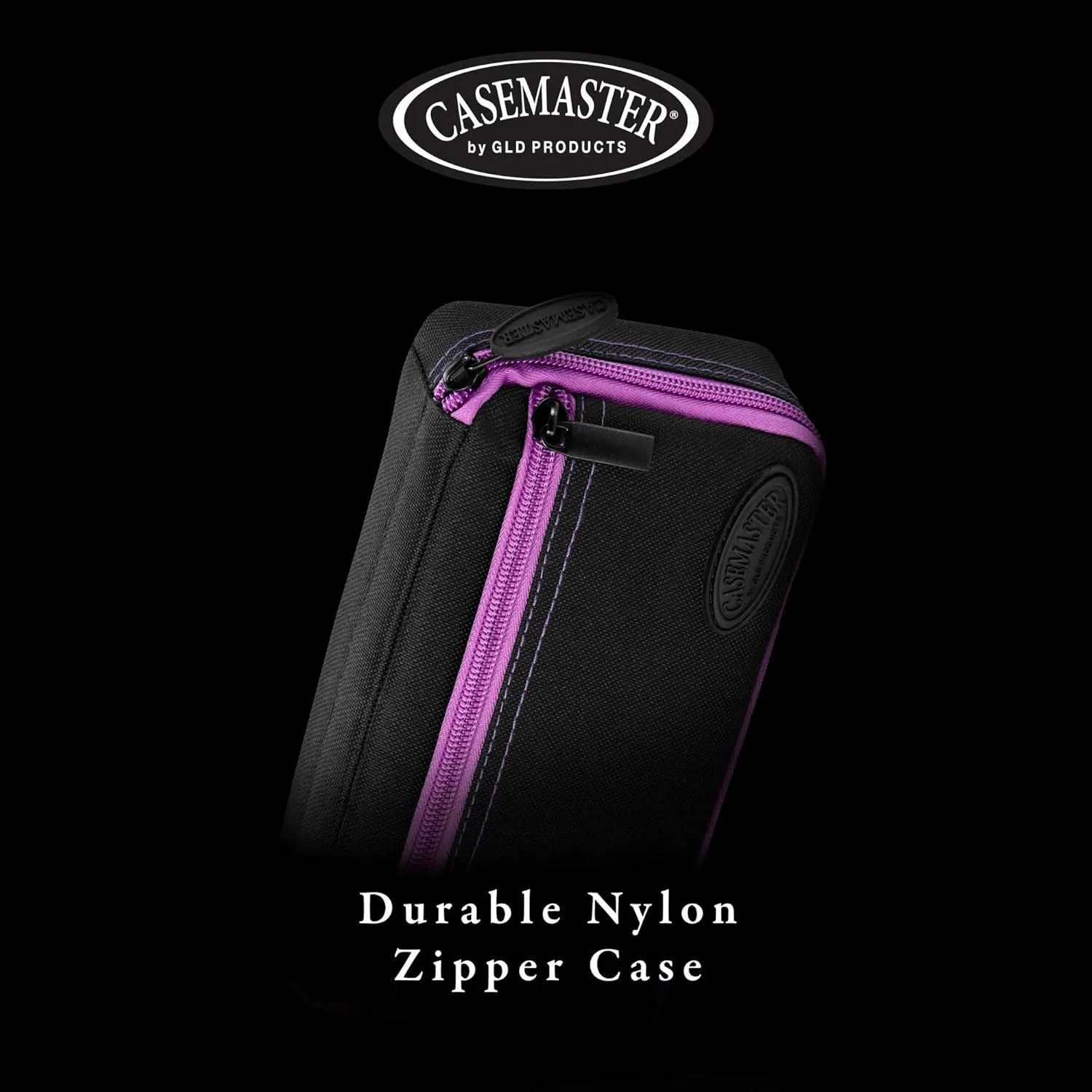 Casemaster Plazma Dart Case for Soft and Steel Tip Darts, Holds 3 Darts and Features Built-In Storage Tube and Pockets for Flights, Tips, Shafts, and Personal Items