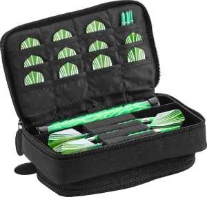 Casemaster Plazma Plus, 3 Dart Case for Soft and Steel Tip Darts Features Large Front Mobile Device Pocket, Built-in Storage Tube and Pockets for Flights, Tips, Shafts, and Personal Items