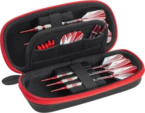 Casemaster Sentry Dart Case Slim EVA Shell for Steel and Soft Tip Darts, Hold 6 Darts and Features Built-in Storage for Flights, Tips and Shafts