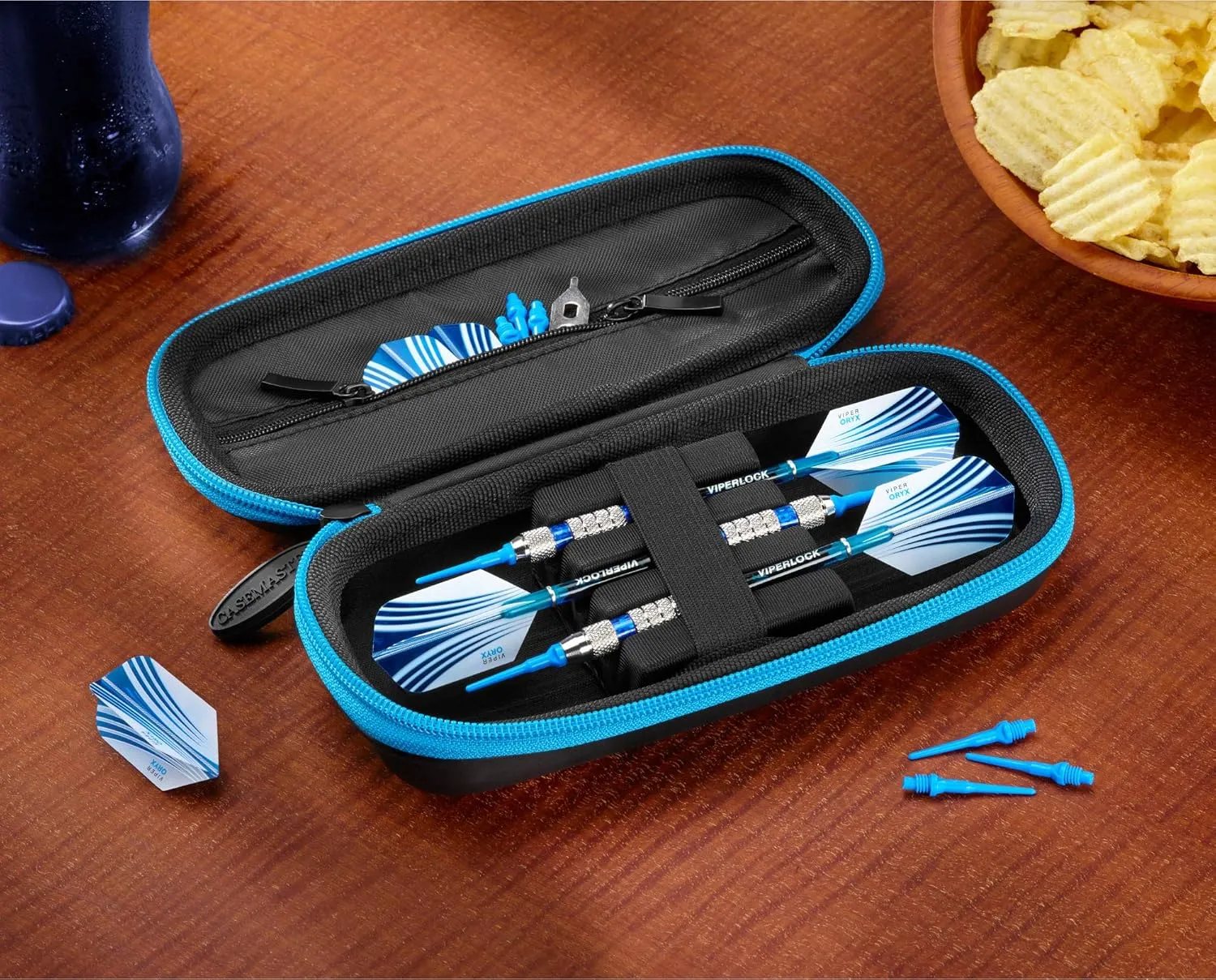 Casemaster Warden Dart Case for Steel and Soft Tip Darts, with a Tough EVA Foam Outer Shell for Maximum Toughness and Durability, Holds 3 Darts