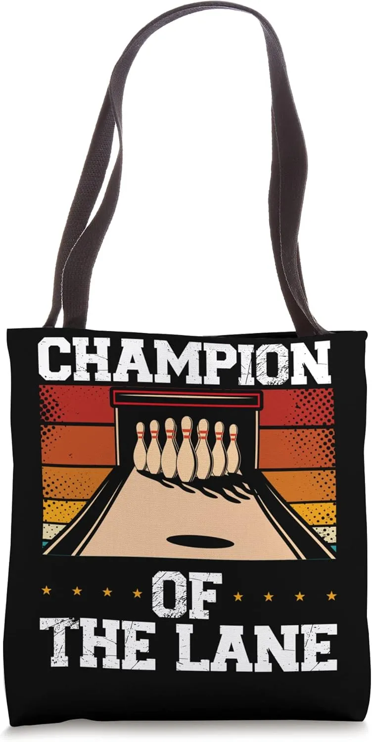 Champion Of The Lanes Bowling Team Bowling Tote Bag