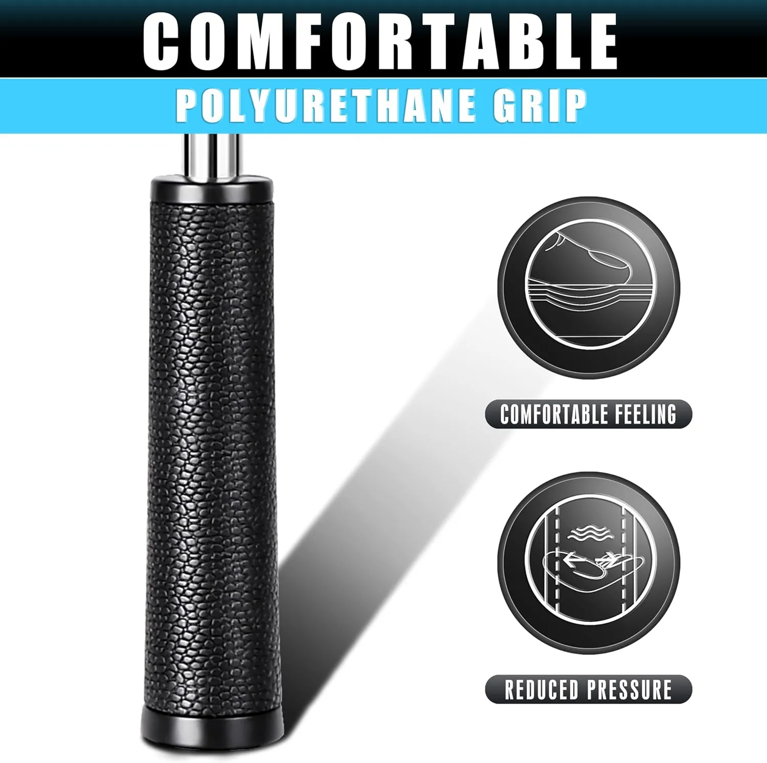 CHAMPKEY Performance Golf Ball Retriever Single Sided - Thicken Stainless Steel Shaft with Rubber Grip Golf Retriever - Available in 9Ft / 12Ft / 14.5Ft / 16.3Ft