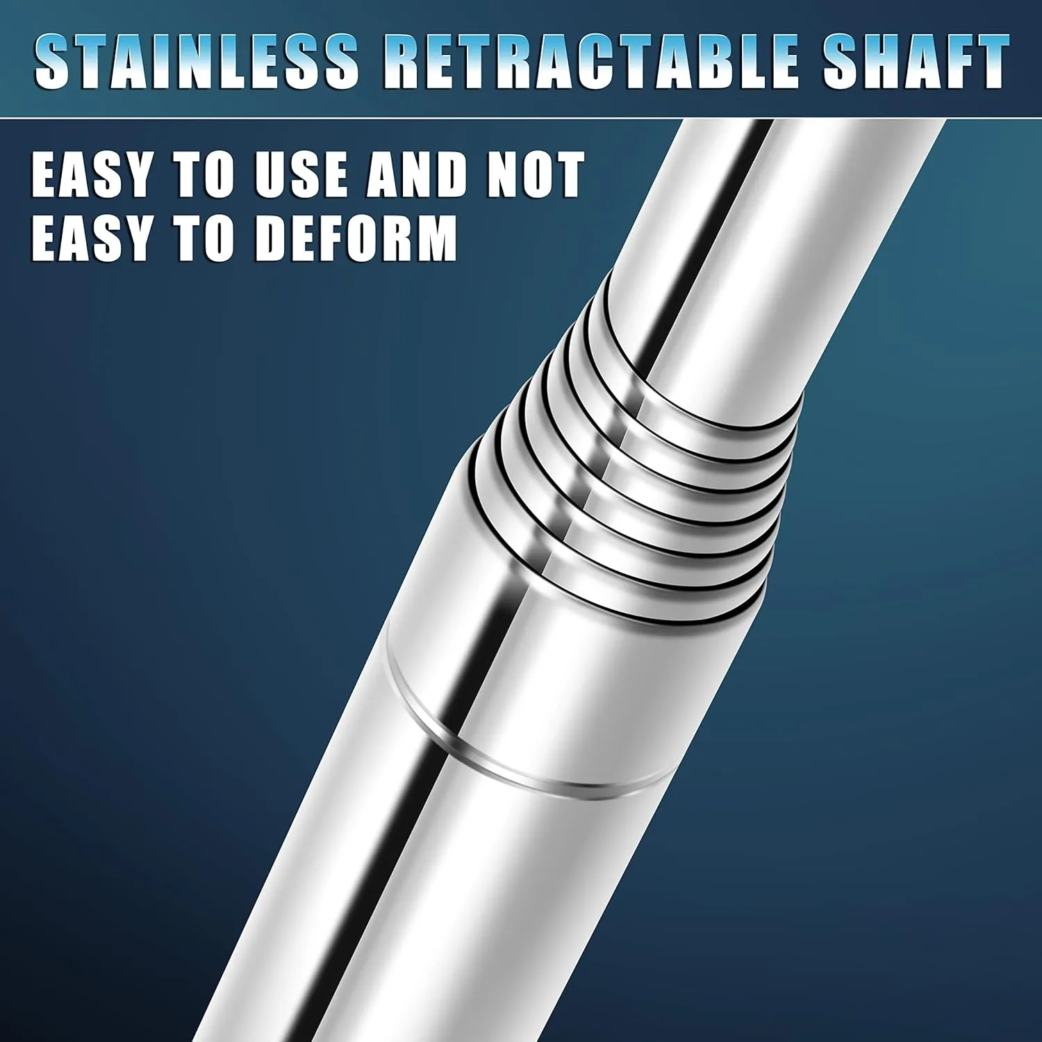 CHAMPKEY Two-Sided 6Ft / 9Ft / 12Ft / 14.5Ft Golf Ball Retriever Lite Version - Premium Stainless Steel Telescopic Golf Ball Picker