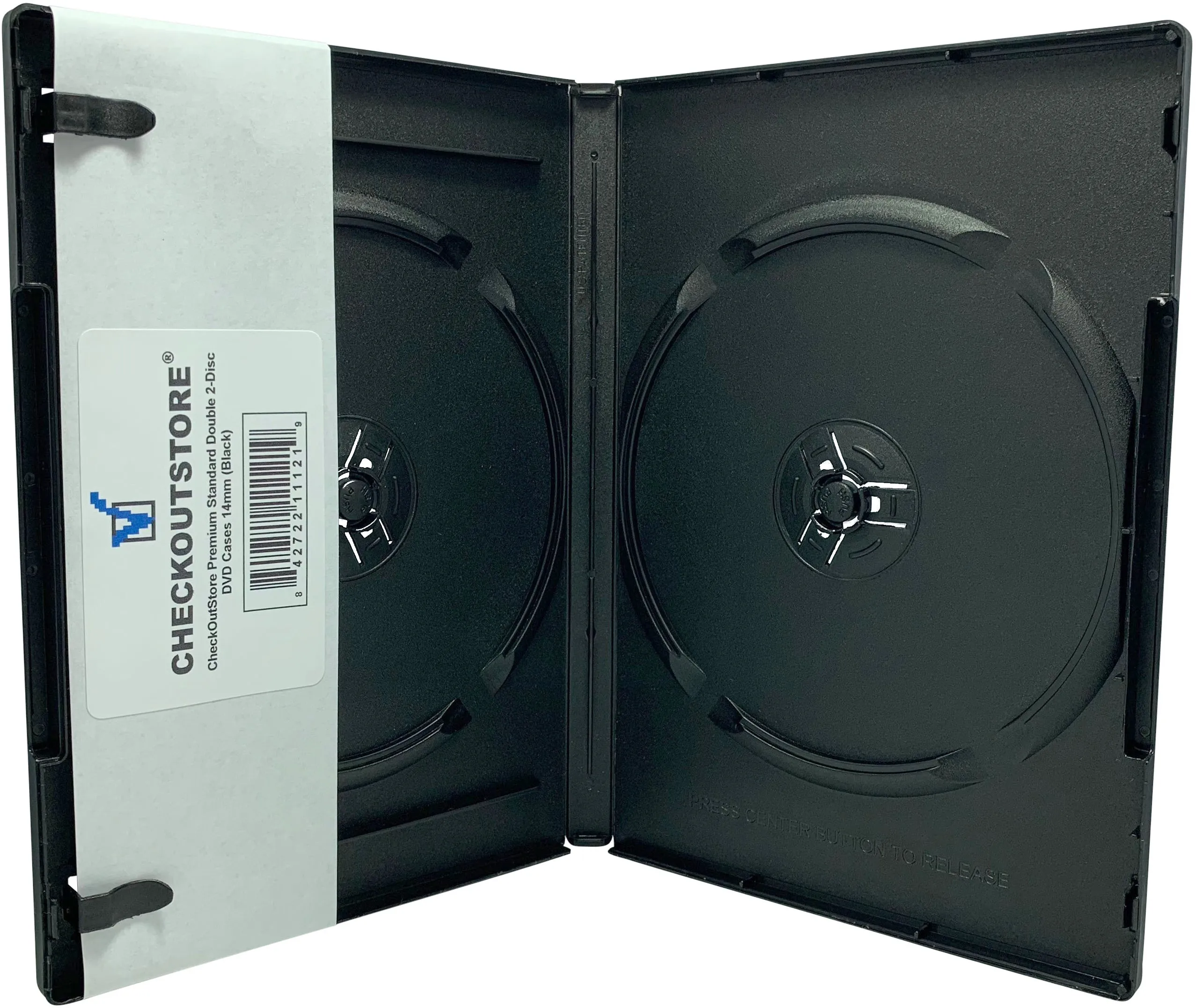 CheckOutStore Premium Standard Double 2-Disc DVD Cases 14mm