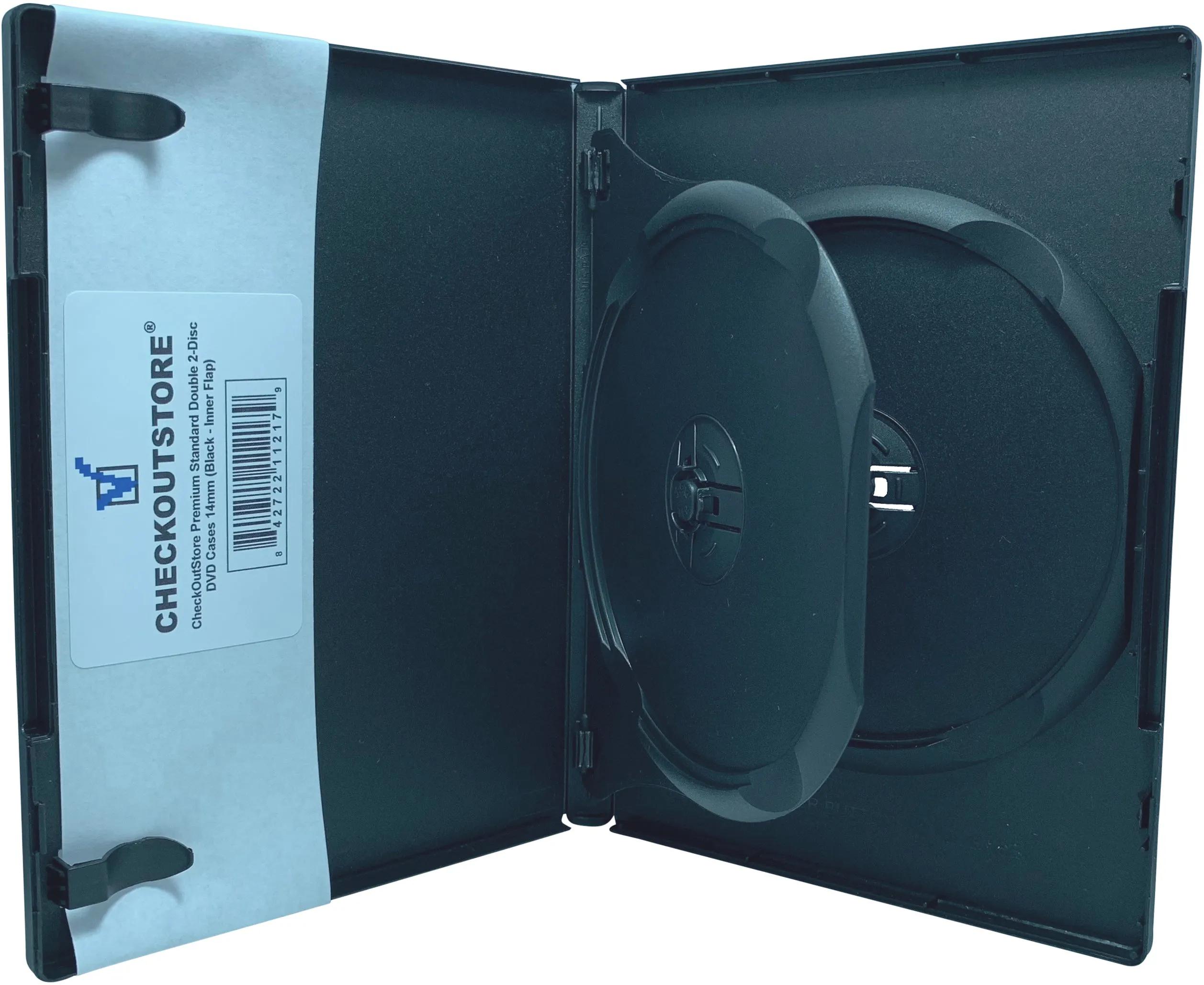 CheckOutStore Premium Standard Double 2-Disc DVD Cases 14mm