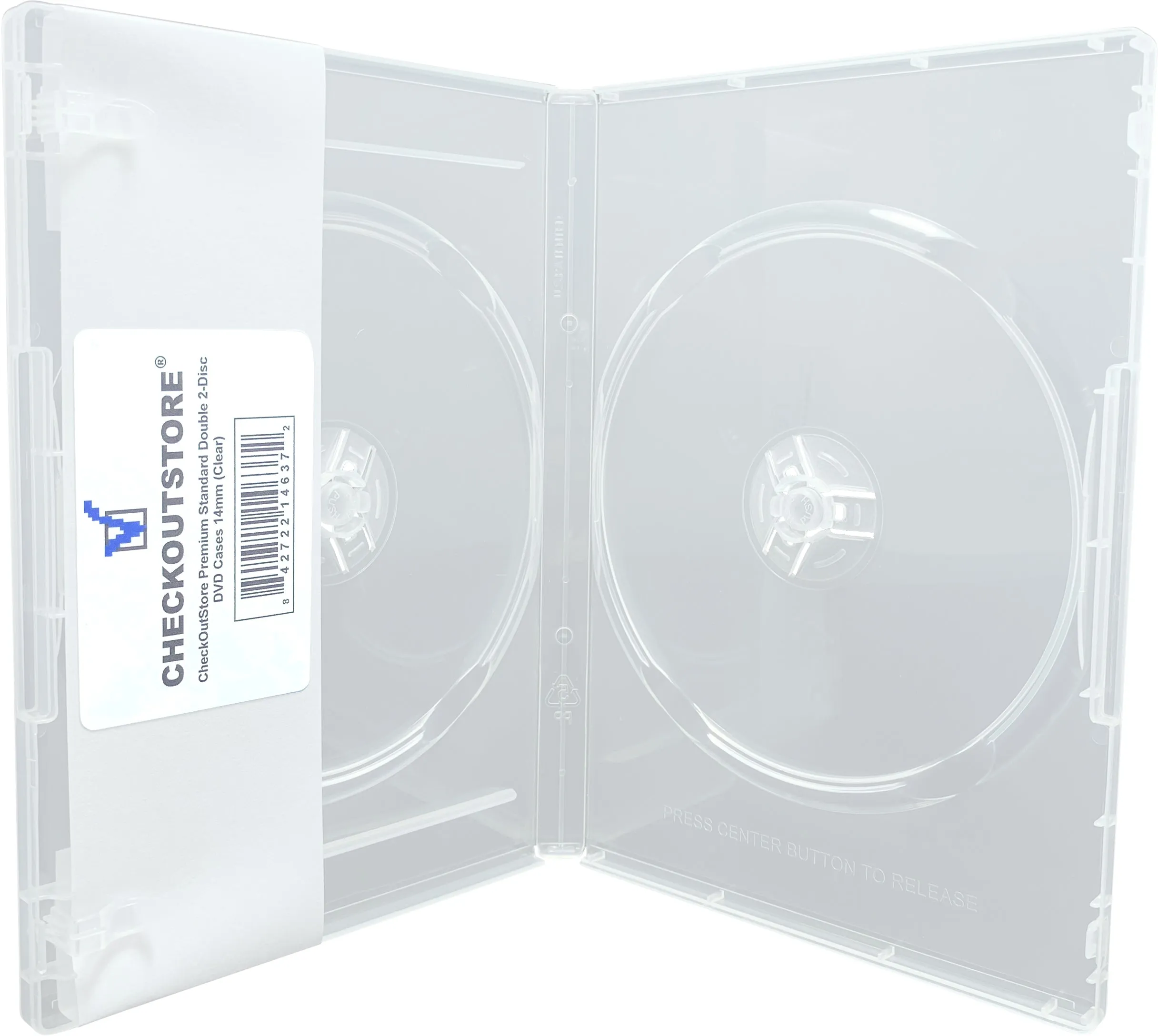CheckOutStore Premium Standard Double 2-Disc DVD Cases 14mm