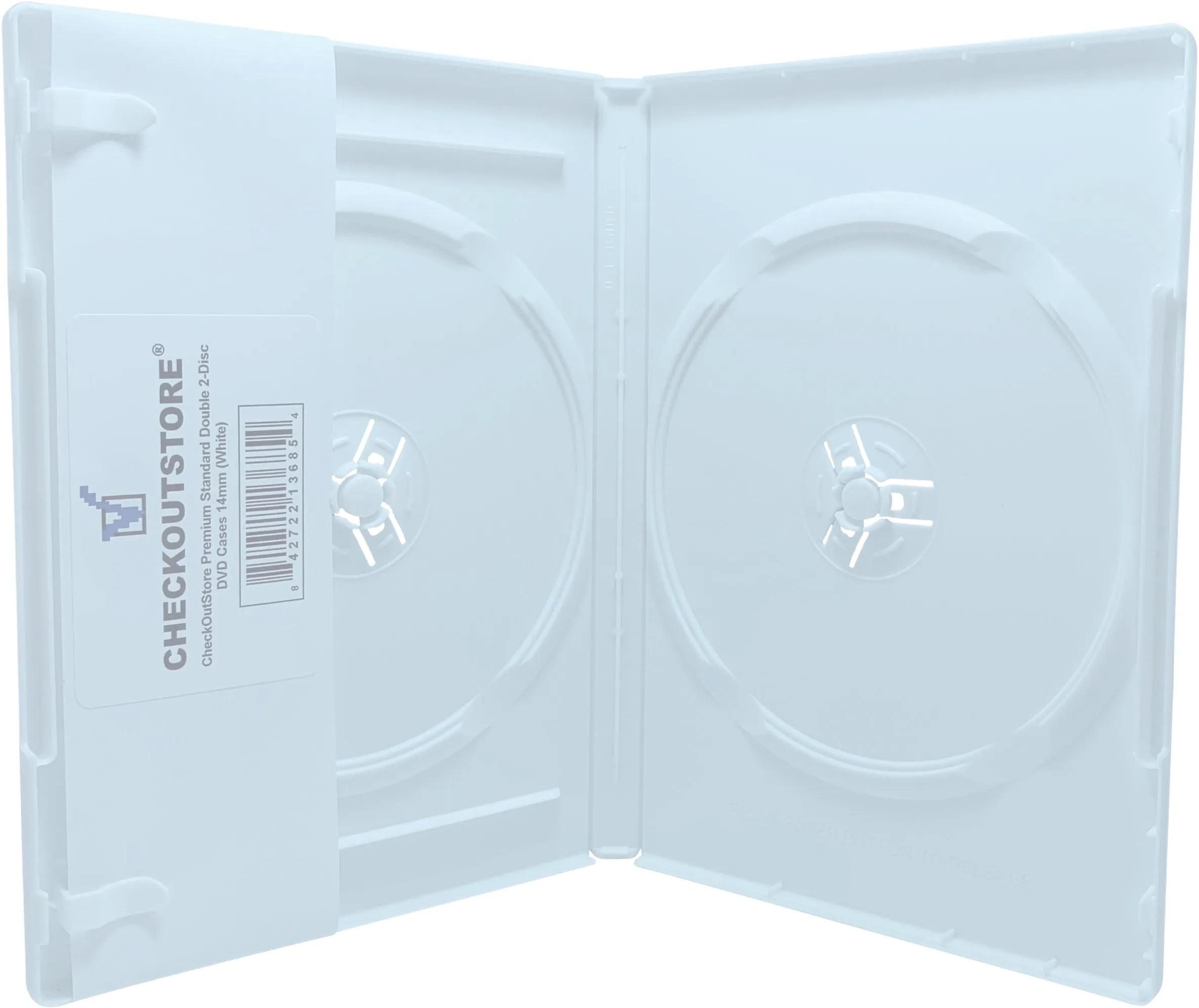 CheckOutStore Premium Standard Double 2-Disc DVD Cases 14mm