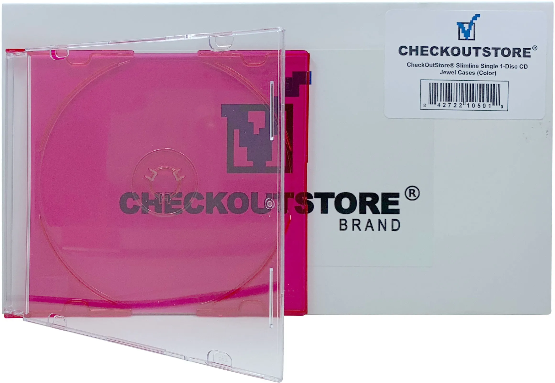 CheckOutStore Slimline Single 1-Disc Color CD Jewel Cases