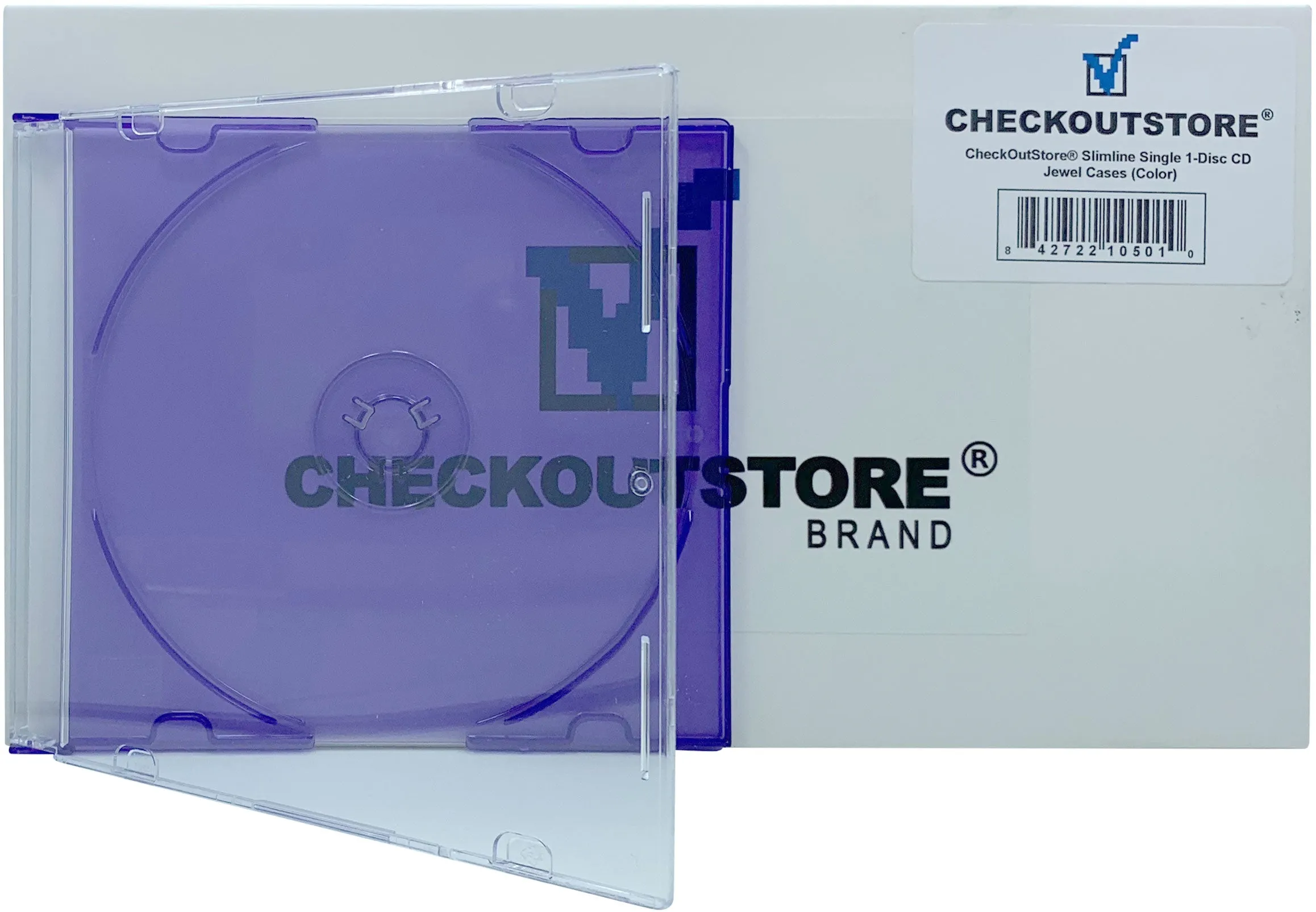 CheckOutStore Slimline Single 1-Disc Color CD Jewel Cases