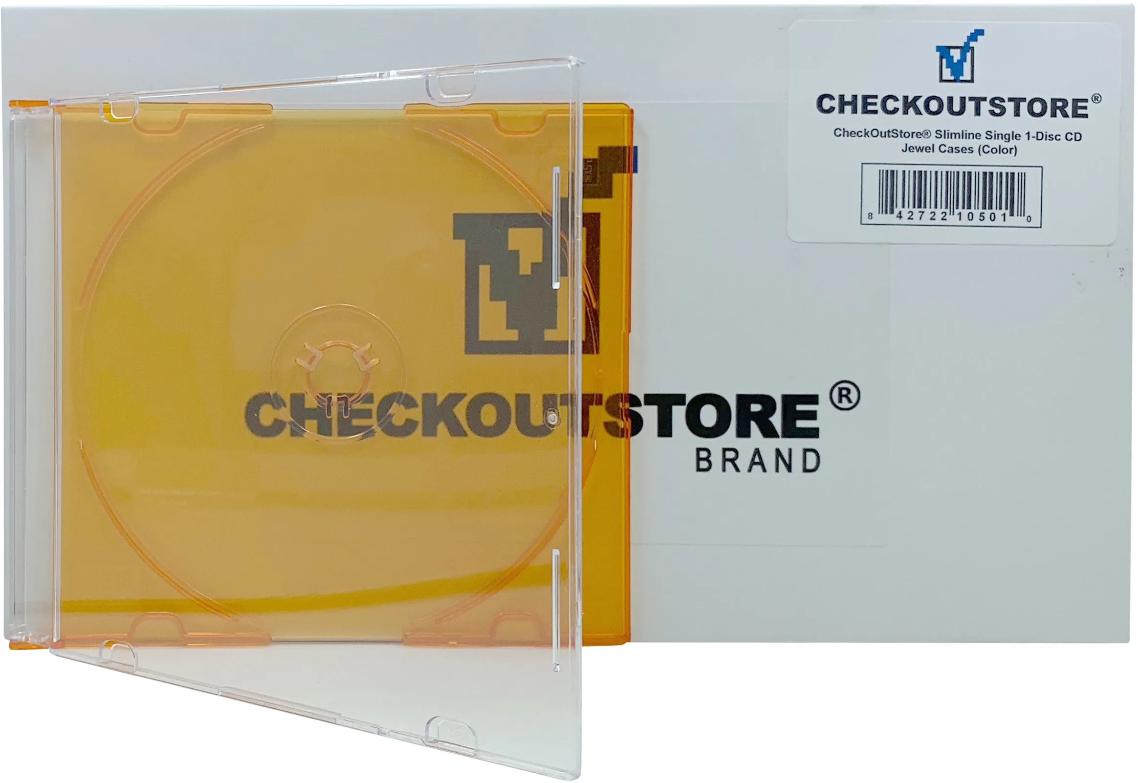 CheckOutStore Slimline Single 1-Disc Color CD Jewel Cases